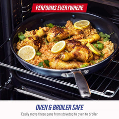 Blue Diamond 14 Piece Cookware Set, Diamond Infused Ceramic Healthy Nonstick, Blue