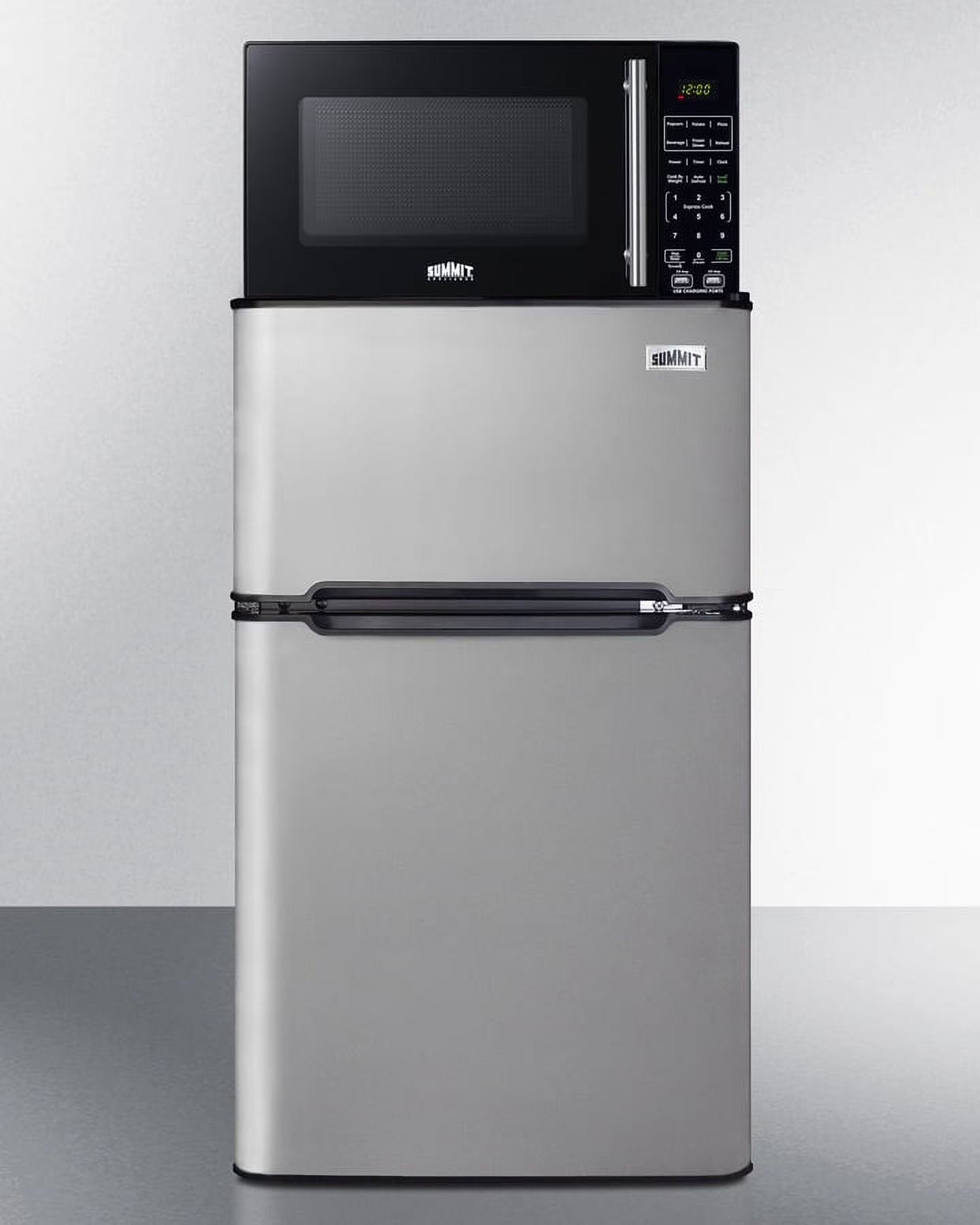 Summit Appliance 2 Door Microwave & Refrigerator - Freezer Combination with Allocator